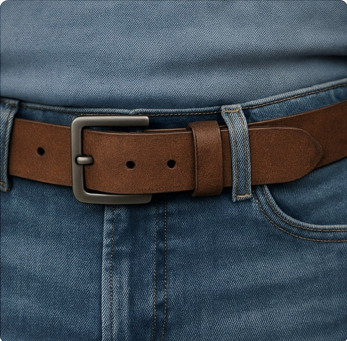 Jeansgürtel aus Leder