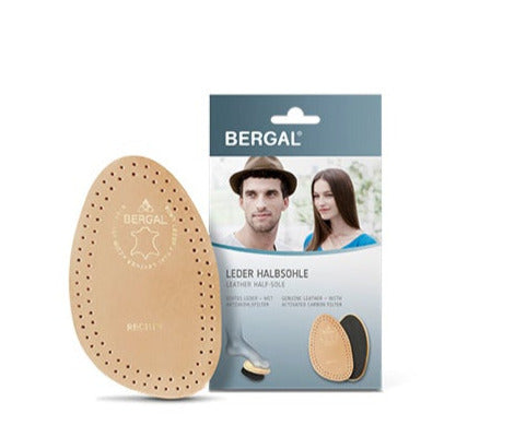 Bergal Leder Halbsohle | Leder Halb-Einlagesohle für Schuhe (Art. 82016)