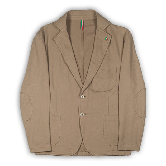 KARL MOMMOO Italienisches Herren-Sakko, beige Baumwolle. Ansicht Vorderseite