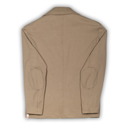 KARL MOMMOO Italienisches Herren-Sakko, beige Baumwolle. Ansicht Rückseite