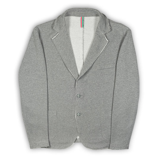 KARL MOMMOO Italienisches Herren-Sakko, grau Baumwolle. Ansicht Vorderseite