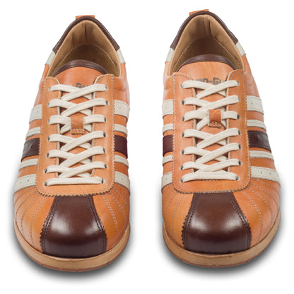 KAMO-GUTSU Sneaker Herren braun/weiß, Kalbsleder (TIFO-049 siena tdm)