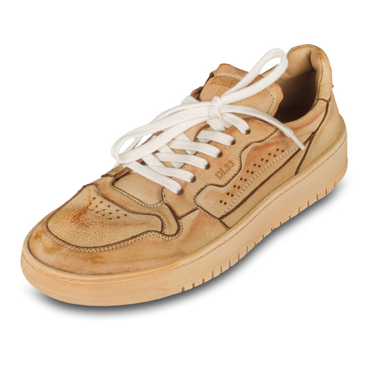 Lemargo Herren Leder Sneaker braun, Modell HB01A Cervo Sughero, Hirschleder, schräge Ansicht