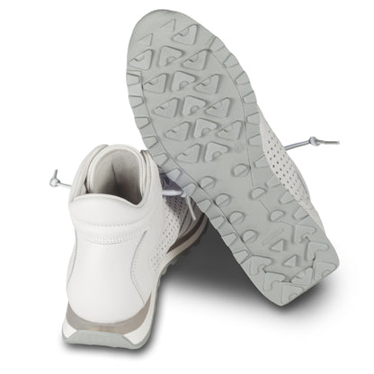 Cetti Herren Sneaker Stiefel, weiß C-1048, Kalbsleder High-Top, Ansicht Ferse und Sohle