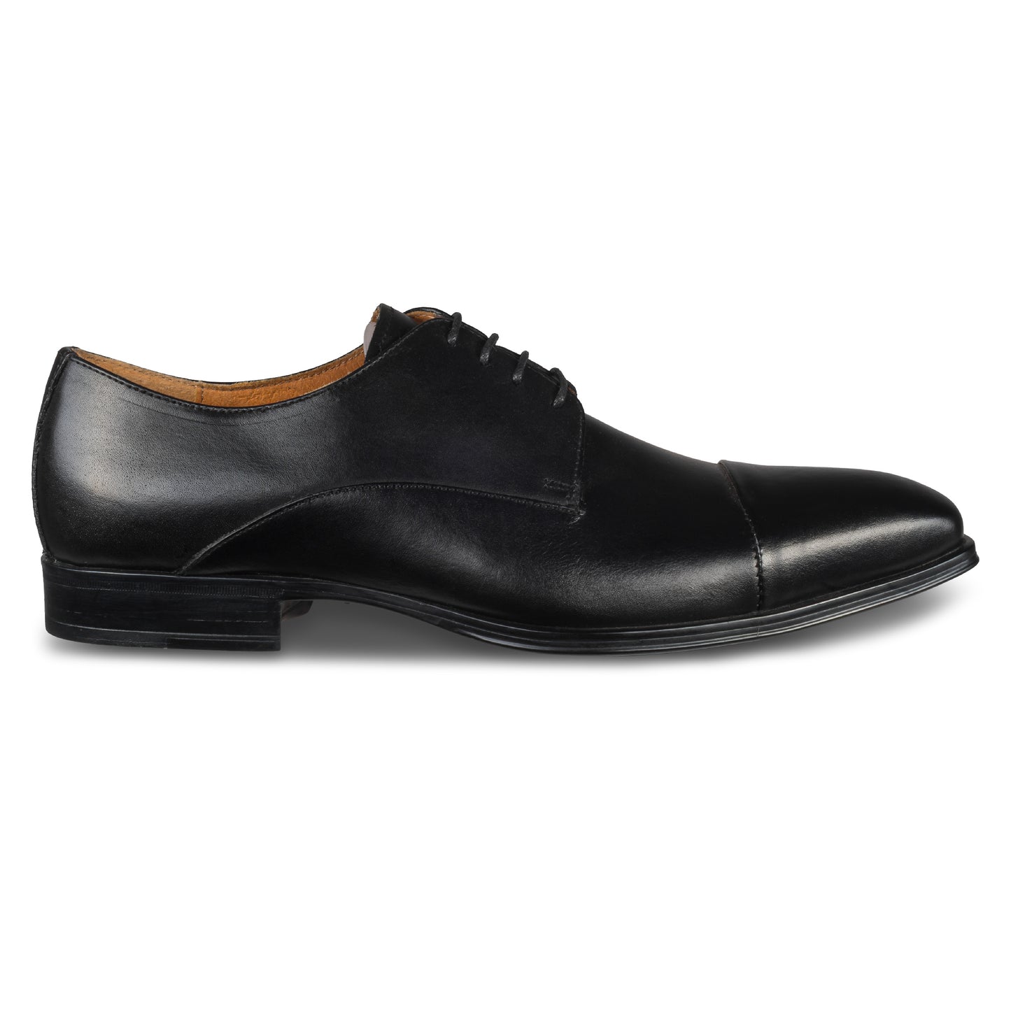 Nicola Benson Herrenschuhe, Leder Schnürer in schwarz (Modell 9750A) - Captoe Derby, handgefertigt. Ansicht Außenseite rechter Schuh
