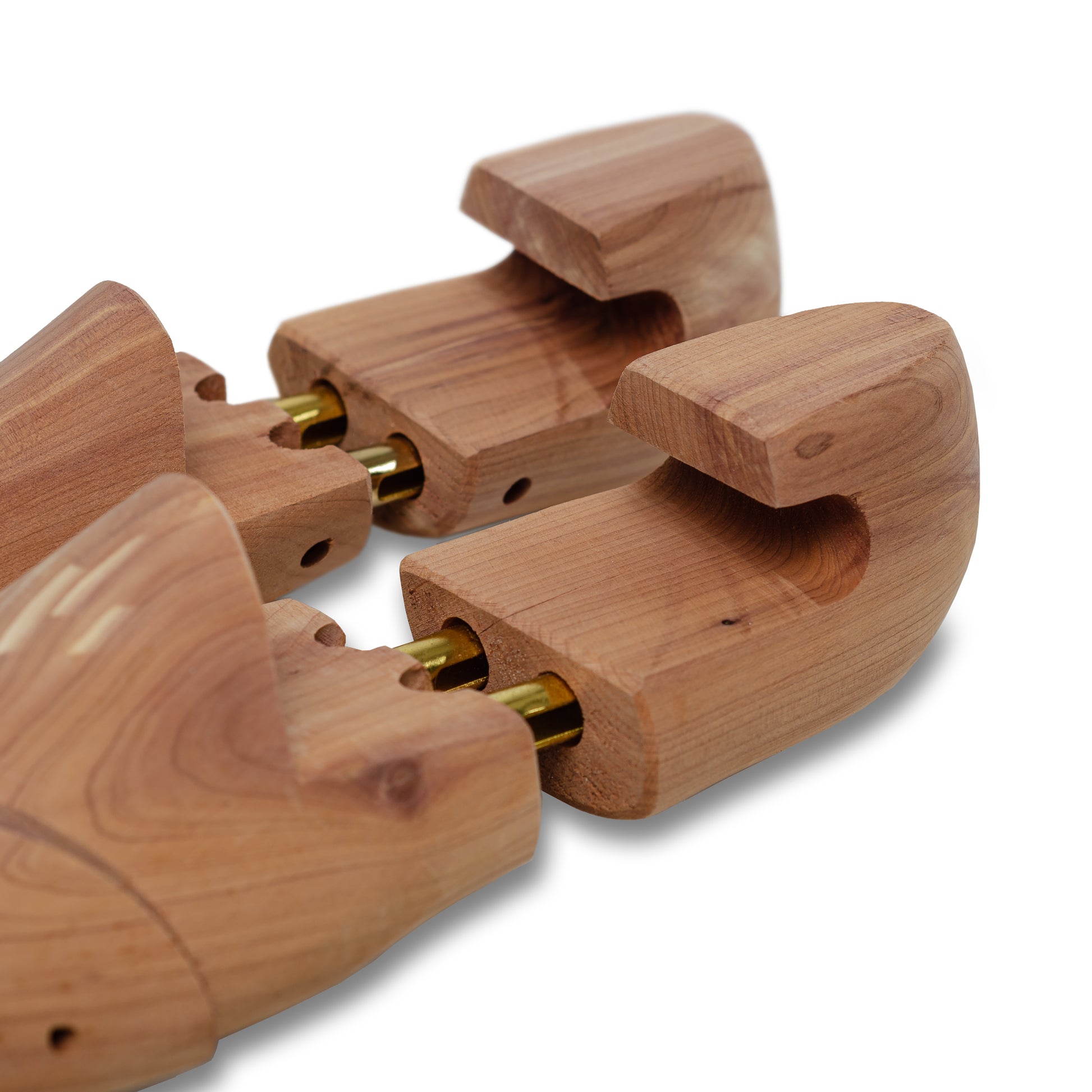 Schuhspanner / Federnspanner aus Zedernholz mit Holzknauf