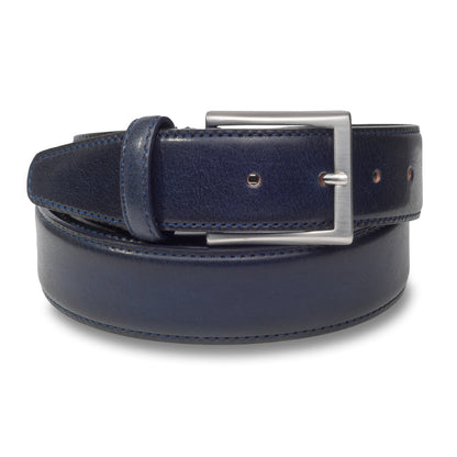 Ledergürtel dunkelblau 3,5 cm breit