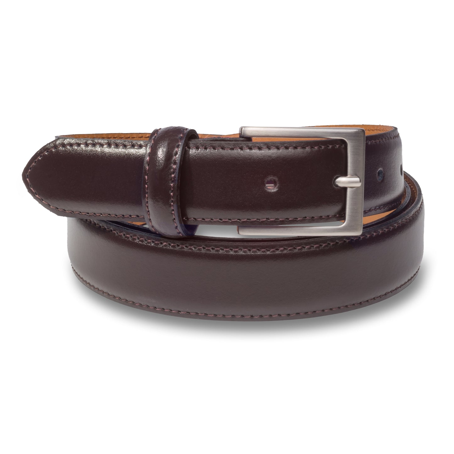 Ledergürtel / Anzuggürtel dunkelbraun 3 cm breit