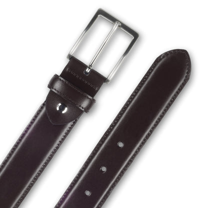 Ledergürtel / Anzuggürtel dunkelbraun 3,5 cm breit