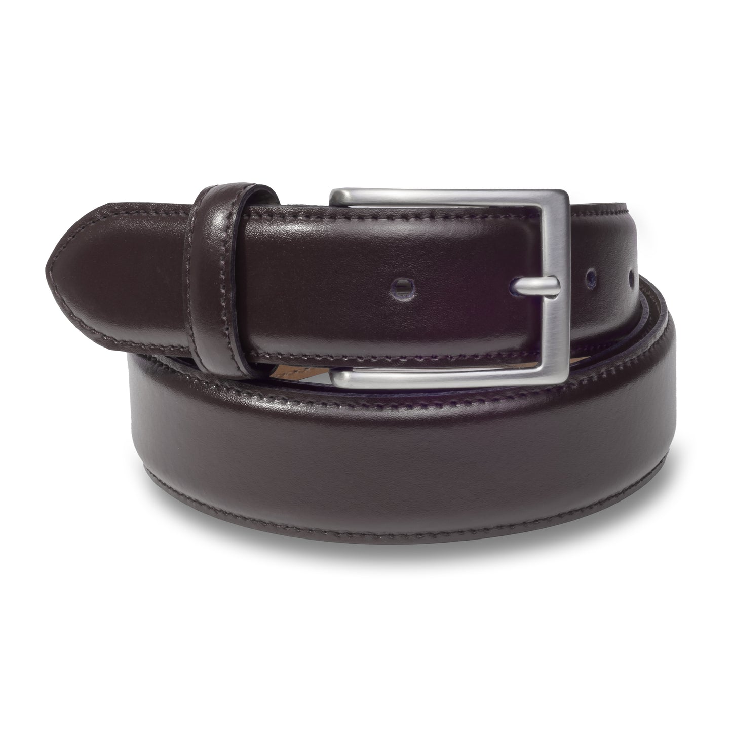 Ledergürtel / Anzuggürtel dunkelbraun 3,5 cm breit