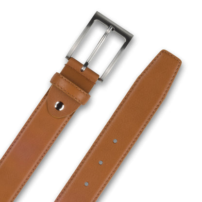 Ledergürtel / Anzuggürtel cognac braun 3,5 cm breit