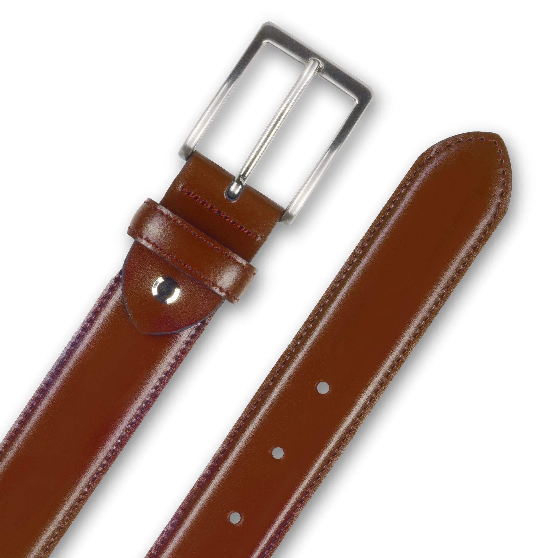 Ledergürtel / Anzuggürtel mittelbraun 3 cm breit