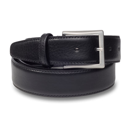 Ledergürtel / Anzuggürtel schwarz 3,5 cm breit
